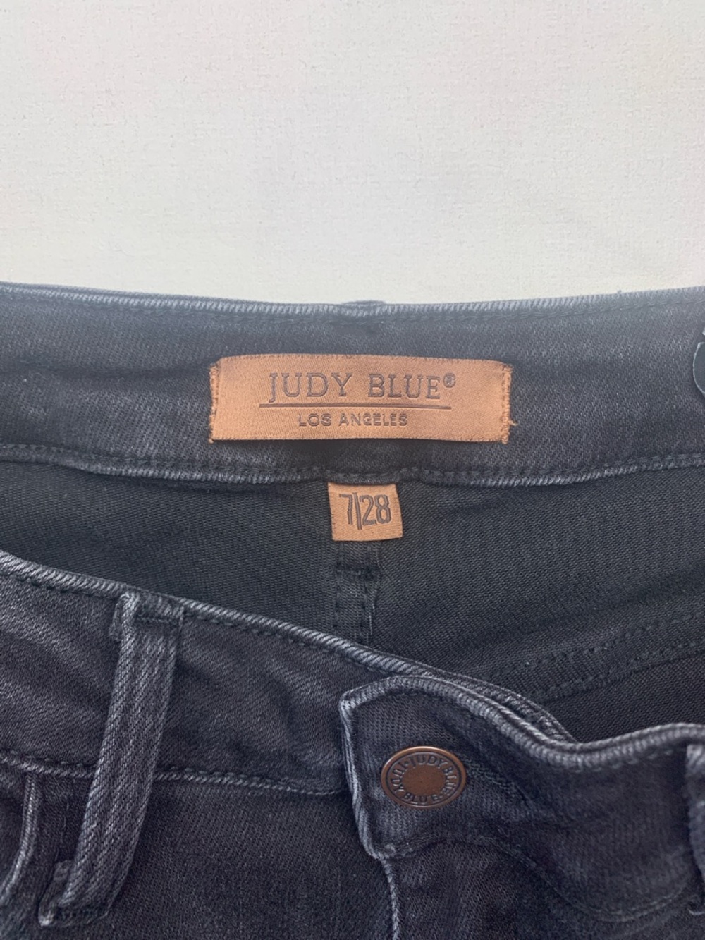 Judy Blue 7 28 straight fit Women’s Black High-Rise Jeans casual denim - Picture 2 of 11
